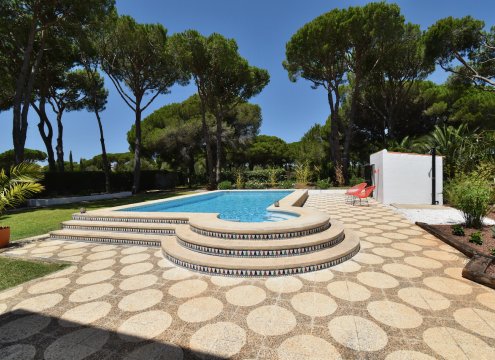 Gepflegter Außenbereich mit privatem Pool und viel Privatsphäre